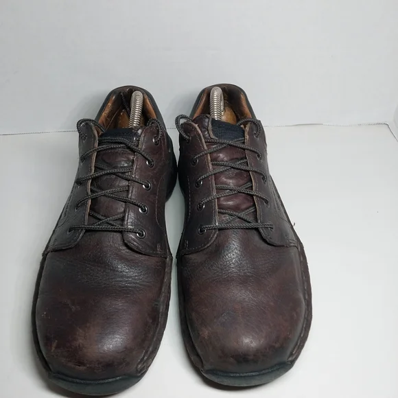 Red Wings Womens 8 Oxford Brown Leather Slip Resistant lace up steel toe shoes - Picture 2 of 16